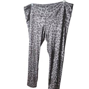 Leopard Print Womens Leggings 3XL Microfiber & Spandex Blend